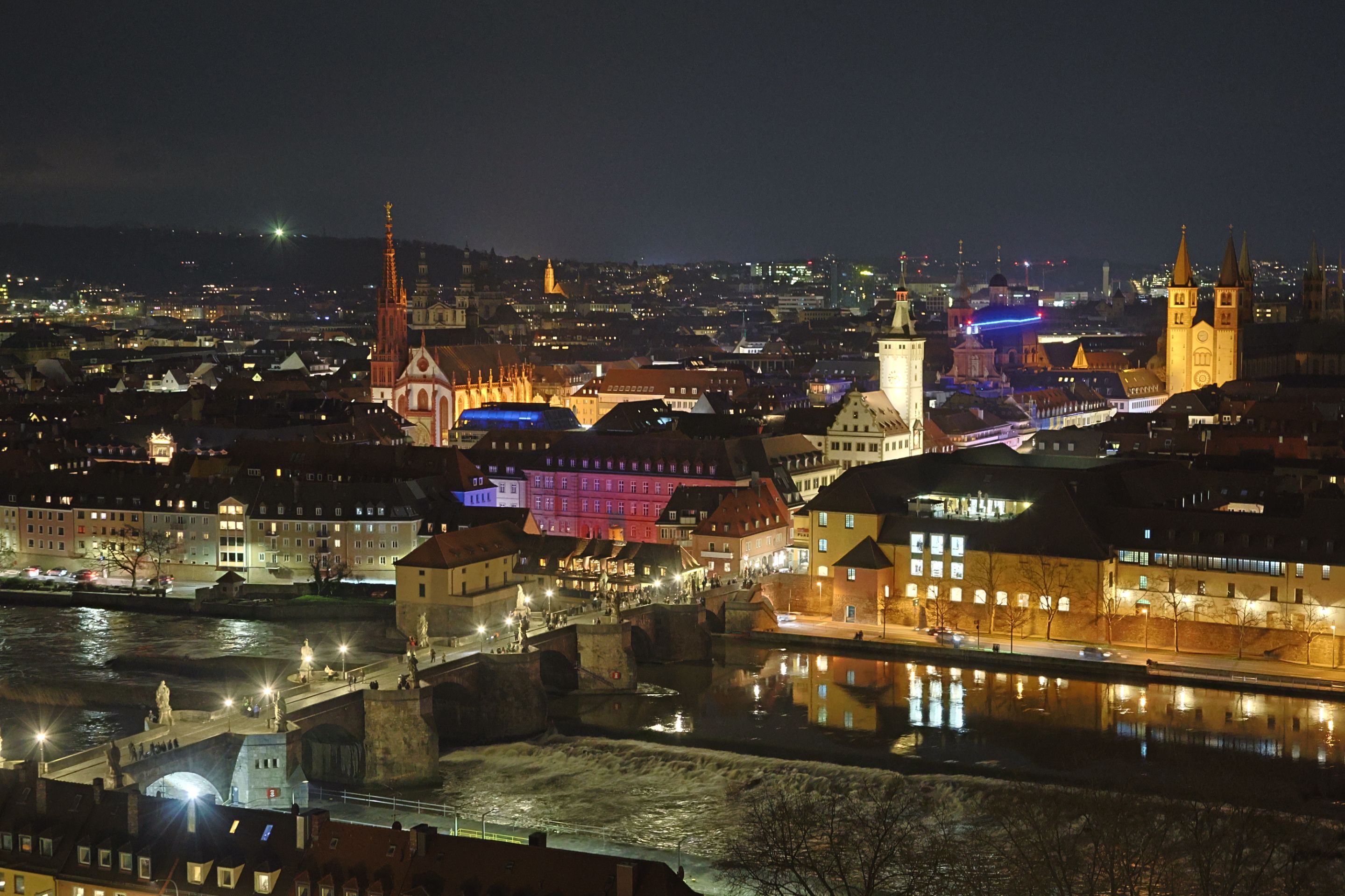 Altstadt Würzburg v. d. Festung 17.02.2024